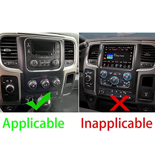 Compatible with Dodge Ram 1500/2500/3500 2013 2014 2015 2016 2017 2018 Red Real Carbon Fiber Central Lower Panel of Air Conditioning Knob Climate Control Panel Car Interior Trim Accessories - color: Red 20