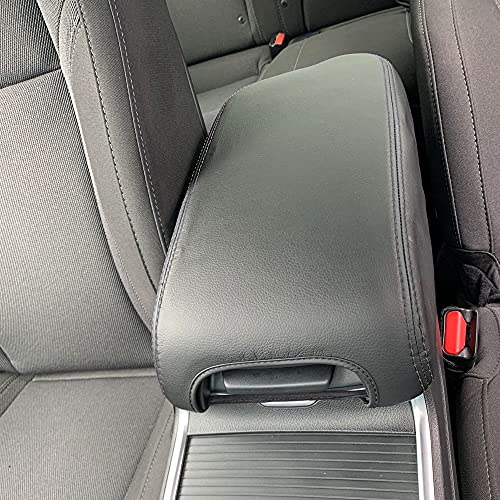 LEXLEY Armrest Box Cover Center Console Pad Waterproof Anti-Scratch Leather Protector Covers For Dodge Charger 2011-2023/Chrysler 300 2015-2022-Black Stitches - color: Black Stitches