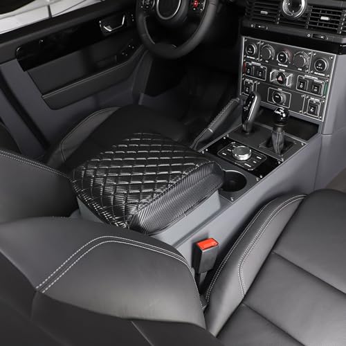 Armrest Box Cover Center Console Pad Compatible with Ineos Grenadier 2020-2024, Comfortable, Breathable, Waterproof Leather Center Console Armrest Cushion (Carbon Fiber Pattern) - color: Carbon Fiber Pattern