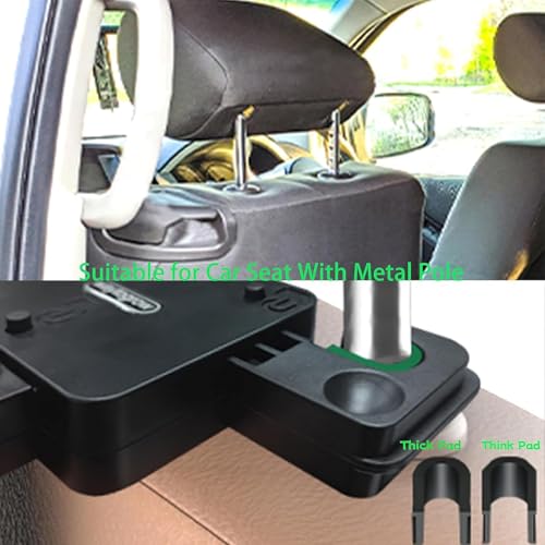 Car Seat Tray Table - Foldable Car Kids Passenger Roadtrip Eating Food Backseat Travel Trays Dinning Working Laptop Desk with Non-Slip Pad/Phone/Tablet Holder - size: 17.7" * 15.2"