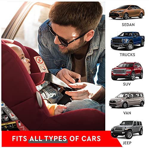 Car Seat Protector for Child Car Seat, Non-Slip Waterproof Car Seat Protector for Leather Seats with Thick Padding and Mesh Storage Pockets, Baby Seat Protectors Under Carseat