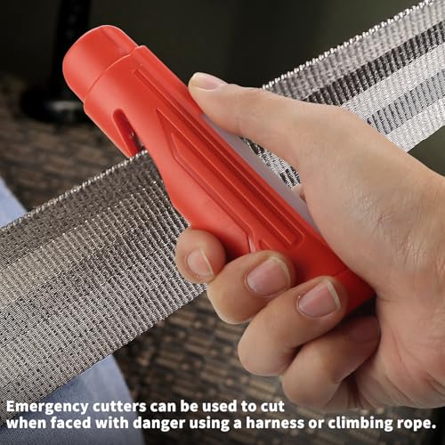 KnLnny Ware Automotive Escape Tool, Window Breaker,Seatbelt Cutter, Car Flashlight, 5 in1 Auto Tactical Gear, USB Charging, Magnetic Attraction, Emergency Kit Self Defense Accessories,Red - color: Red