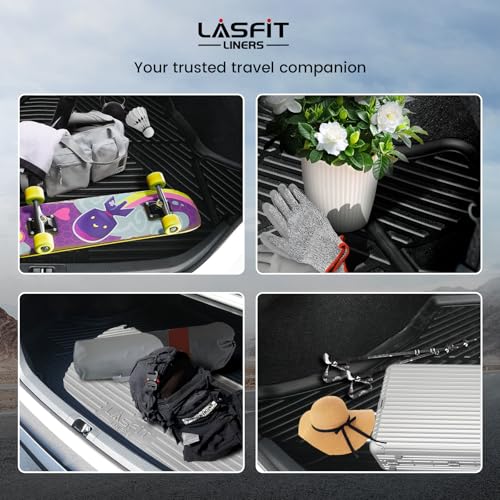 LASFIT Trunk Mat for Honda Accord 2017 2016 2015 2014 2013 Sedan Only, All Weather Custom Fit TPE Cargo Mat Trunk Tray Cargo Tray, Black (Not for Coupe & Hybrid) - style: 3)For Honda Accord | 2013-2017 | Trunk Mat