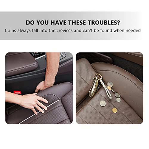 Compact Coin Holder for Car - 4 Compartment&Automatically Holds Coins Coin Organizer(1 Dollar,Quarter,Dimes) - Universal Center Console Coin Case for Car Taxi SUV Truck - color: Black