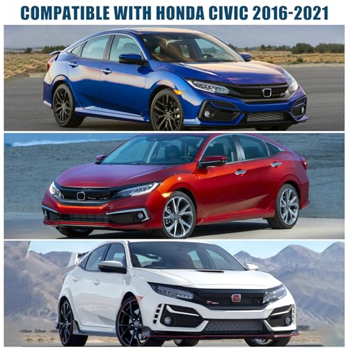 6 Layers Custom Fit Windshield Sun Shade for 2016-2021 Honda Civic, Foldable Car Sunshade with Storage Bag, Heat Reflective & UV Protection - size: 2016-2021 Honda Civic