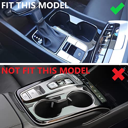 Carbon Fiber Center Console Gear Shift Cupholder Panel Cover Trim for Hyundai Tucson/Santa Cruz 2022-2026