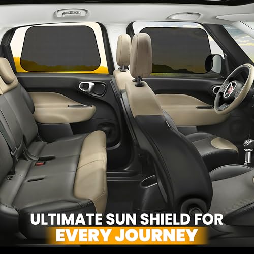 EcoNour Side Window Shades for Baby-4 Pack | Side Window Sunshade for Kids | UV Protection Sun Shades for Kids | Fits Most Camper, Bus, Van, RV, Minivan, Truck, MPV & SUV | X-Large (26"x16") - size: X-large Plus - 4 Pack