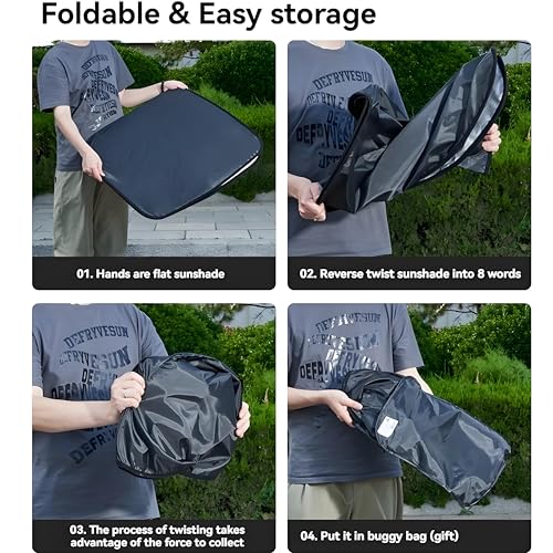 for Honda CRV Windshield Sun Shade - Foldable Windshield Cover Sun Shade CRV 2007-2025 Accessories Protect Car from Sun Rays Overlapping UV Reflective Window Sunshad