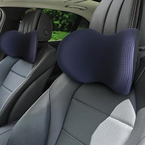 Really Cushiony Car Headrest Pillow, Car Pillow for Driving Seat with Adjustable Strap, Breathable Removable Cover & Ergonomic Design - Softness Office Travel Car Neck Pillow(Purple, 1PC) - color: Purple