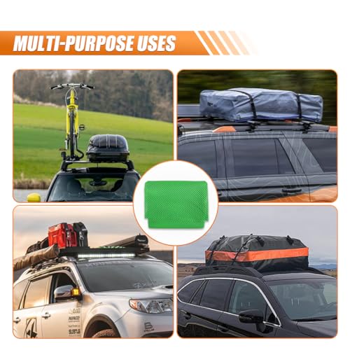 Car Roof Non-Slip Rug Pad, PVC Car Roof Cargo Bag Protective Mat, 47'' x 39.4'' Rooftop Cargo Carrier Bag, Multipurpose Home Liner for Kitchen, Bathroom, Shoe Liner (Green) - size: Green