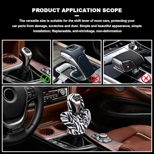 Universal Hoodie Car Gear Shift Cover, Funny Shifter Hoodie, Most Car Gear Shift Levers - color: Zebra, size: 1 Piece