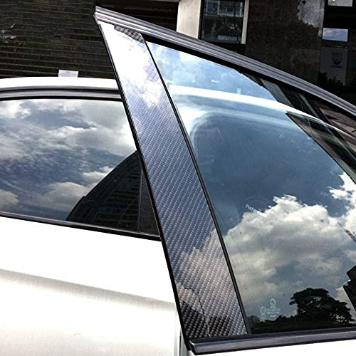 6PCS Car Window Molding Cover Trim Pillars Carbon Fiber Sticker Decal fits for BMW F10 2010 2011 2012 2013 2014 2015 2016 2017 Accessories - color: F10 (2010-2017)