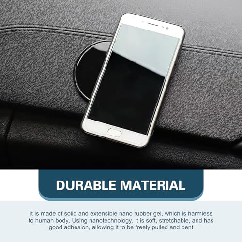 5 PCS Car Sticky Pad, Anti-Slip Silicone Gel Dash Pad, Magic Reusable Dashboard Gel Mat, Suitable for Trucks, SUVs, Smartphone, GPS, Keys, Glasses (Black)