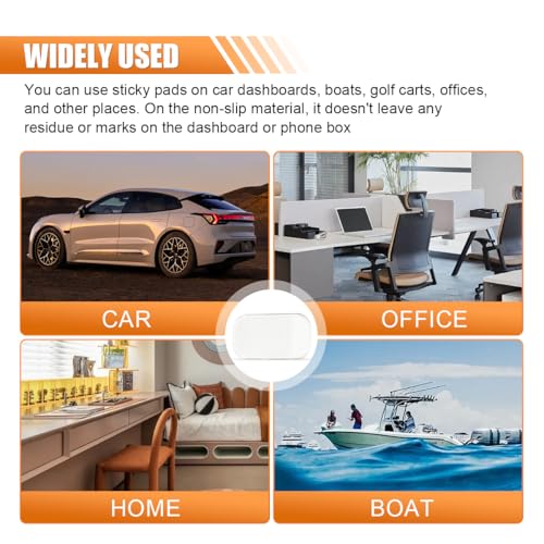 Car Dashboard Non-Slip Mat, Washable Reusable Magic Sticky Gripping Mat, 5.27"x 3.28" Anti-Slip Car Dashboard Pad for Radar Detector, Phone, Keys, GPS, Coins (Clear)