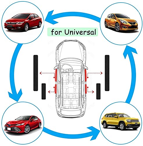 Custom Car Door Sill Protector Personalized Text/Logo Decal Decorative Carbon Fiber Anti-Scratch Sticker Entry Guard Décor