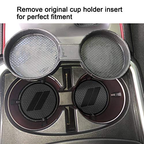 Fits Dodge Charger Accessories 2015-2023, Cup Holder Insert Center Console Shifter Liner Trim Interior Door Pocket Mats (24pcs Set, Black Trim) - color: Black