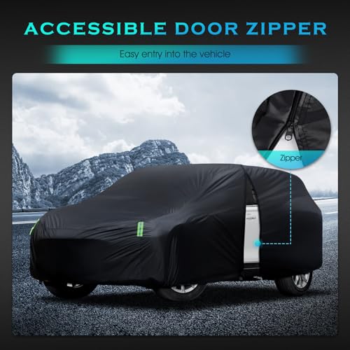 SUV Car Cover Waterproof All Weather for Automobiles, Size S2 Universal Fit for Toyota RAV4, Honda CRV, BMW X3, Hyundai Santa Fe, Nissan Rogue, Subaru Outback, Kia Sorento, Audi Q5 etc.(182-190 inch) - size: S2 Fit SUV Length 182 to 190 inch