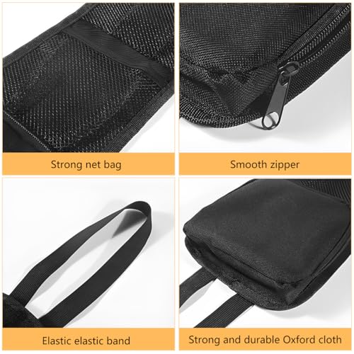 Car Seat Side Organizer, 2PCS Multi-Pocket Vehicle Front Seat Storage Hanging Bag with Mesh Net Pocket, Multifunctional Automotive Stuff Holder, Universal for SUV RV Truck (Black) - color: Black
