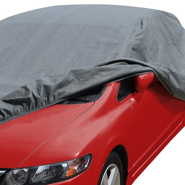 Motor Trend Breathable Lightweight Car Cover, Anti-Moisture Build-Up Water-Resistant Scratch-Resistant Travel-Friendly, Universal Fit for Cars SUVs Trucks Vans All-Weather Outdoor/Indoor, (L) 190" L - size: L