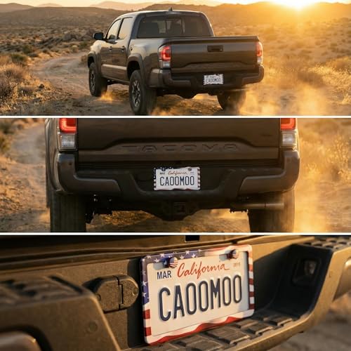American Flag License Plate Frame - 2 Pack Stainless Steel License Plate Frames with Screw Caps (Classic) - style: Classic