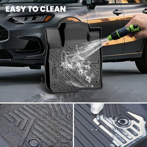LASFIT Floor Mats & Trunk Mat for Honda Pilot 2016-2022 8 Passenger (No Elite Model), All Weather TPE Custom Fit Floor Liner Accessories, 1st & 2nd & 3rd Row & Cargo Liner with Backrest Mat, Black - style: 4)For Honda Pilot | 2016-2022 | Full Set