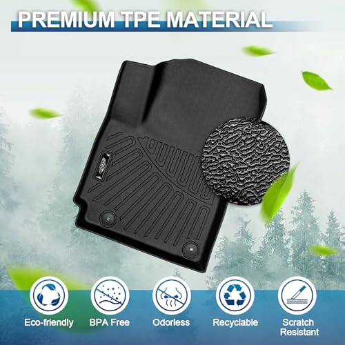Peleus Floor Mats for KIA Soul 2020-2025 2026 (Fits Upper Floor of The Trunk,Without Subwoofer),TPE All Weather Protection 2 Rows Car Floor Liners with Cargo Liner KIA Soul Trunk Mat+Floor Mats - style: For Kia Soul 2020+