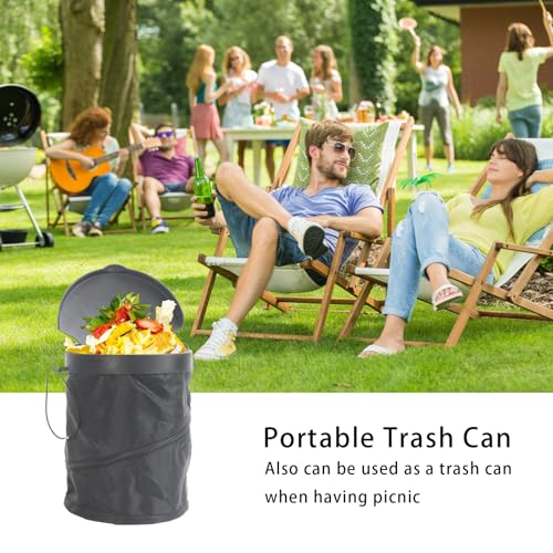 Car Trash Can,Collapsible Pop-up Trash Bin,Auto Foldable Cars Trashcan Waste Basket,Automotive Portable Car Garbage Cans with Lid for SUV,Truck and Vehicle