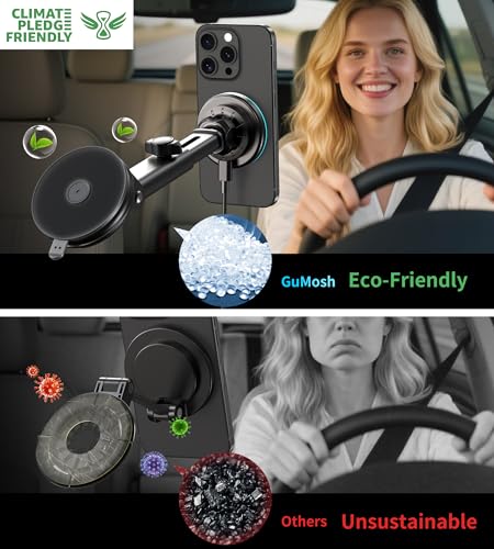 for Mag-Safe Car Mount Charger Dash Vent Windshield Wireless Car Charger with LED Light, Strong Magnetic Phone Holder for Car for iPhone 17 16 15 14 13 12 Series(Cyan) - color: Cyan