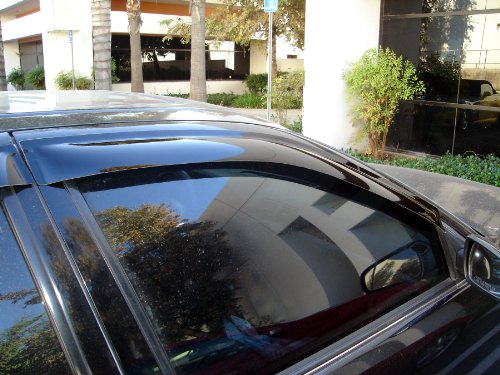 Car Rain Guard & Sunroof | Outside Mount Window Visor Side Deflectors | Waterproof Sunroof Cover Rain Shields Compatible with 2007-2010 Chevy Aveo5 Hatchback | 5 Pcs Set, WSV-622, Dark Smoke - size: Compatible with Chevy Aveo5 Hatchback 2007-2010