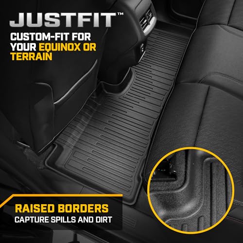 CAT® JustFit™ 3D Custom Fit Floor Mats, Chevy Equinox GMC Terrain 2019 2020 2021 2022 2023 2024, Heavy Duty Car Floor Liner Protection Laser Measured, Chevy Equinox Accessories for GMC Terrain - style: Chevy Equinox GMC Terrain (2019-2024)