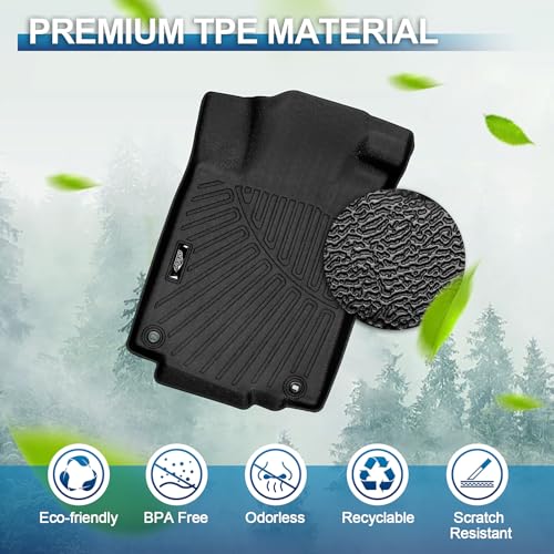 Peleus Floor Mats for Honda CRV CR-V 2012-2016,TPE All Weather Protection 2 Rows Car Floor Liners with Cargo Liner for Honda CRV CR-V Accessories Trunk Mat+Floor Mats - style: For Honda CRV 2012-2016