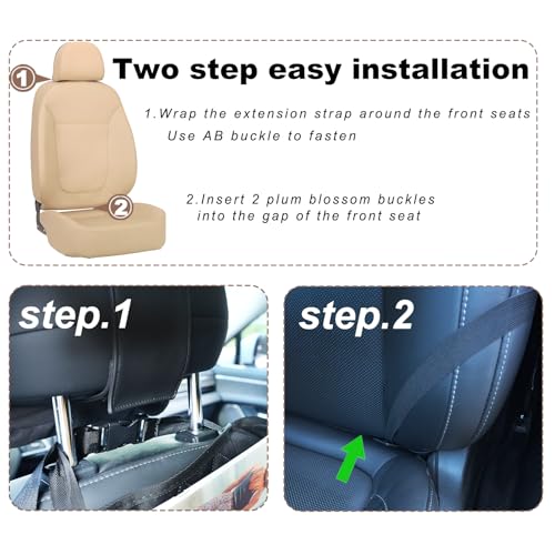 XDV Car Seat Organizers,Multi-functional Back Seat Protectors, Storage Pouches, Child kicking prevention and Tray Holders Kick Mats Back (for Cars, Kids,and Rear Seats) (Black, 2 Pack) - size: 2 Pack