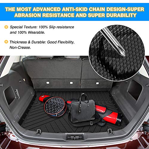 Edge Cargo Liner - Trunk Mat for 2007-2014 Ford Edge/2007-2015 Lincoln MKX, All Weather Cargo Mat for Edge Accessories, Anti-Slip Waterproof, Heavy Duty Car Mats, Car Accessories - size: 3)Ford Edge 2007-2014/Lincoln MKX 2007-2015