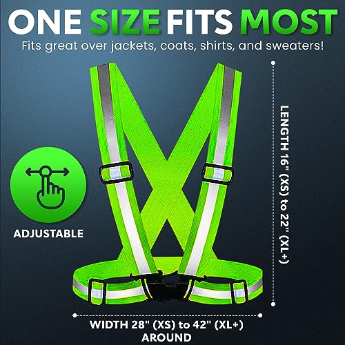 PeerBasics Safety Vests Bulk Pack - Reflective High Visibility, Men Women, Mesh (US, Alpha, One Size, Regular, Regular, Lime) - color: Lime, size: 10