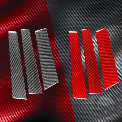 NVCNX Real Premium Carbon Fiber Compatible with Hyundai Veloster 2012 2013 2014 2015 2016 2017 Accessories Car External Window B Pillar Post Cover Exterior Trim - color: Window B Pillar