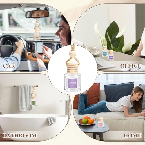 AROIC 12 Pack Car Air Freshener, Car Smell Air Freshener Diffuser Essential Oil Scent for Women & Men, Car Accessories Interior, Mothers Day Gifts Hanging Auto Light Fragrance with Many Flavors