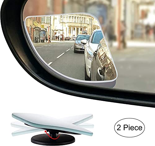 Verivue 2.5-Inch Fan-Shaped Blind Spot Mirrors for Cars, Universal Fit, HD Convex Wide Angle, Stick-On Frameless Side Mirror Blindspot, Adjustable Design Blind Spot Mirrors 2-Pack - size: Fan Shaped