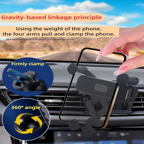 car air Vent Holder, Top-of-The-line car Phone Holder for iPhone 360° Adjustable Angle, Compatible with iPhone/Android Smartphones, Suitable for Mobile Phone GPS car Navigation