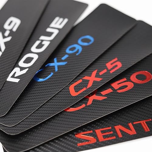 LEXLEY For Dodge Charger Challenger Durango SRT,Customize Your Car Model,Leather Door Sill Protector,Scuff Plate Cover-BLUE - color: Blue