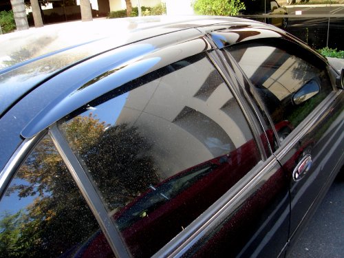 Car Rain Guard & Sunroof | Outside Mount Window Visor Side Deflectors | Waterproof Sunroof Cover Rain Shields Compatible with 2008-2013 Volvo C30 | 3 Pcs Set, WSV-755, Dark Smoke - size: Compatible With Volvo C30 2008-2013