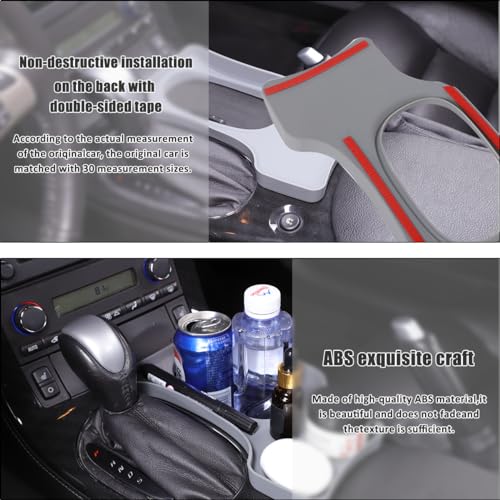 Center Console Cup Holder Compatible with Chevrolet Corvette C6 2005-2013 Center Console Multi-Functional Organizer Tray,Car Organizer Tray Drink Water Bottle Holder Accessories