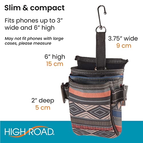 High Road DriverPockets Car Phone Holder Air Vent Pouch and Front Seat Organizer with 3 Pockets, Hanging Hooks and Charging Port (Southwest) - color: Southwest