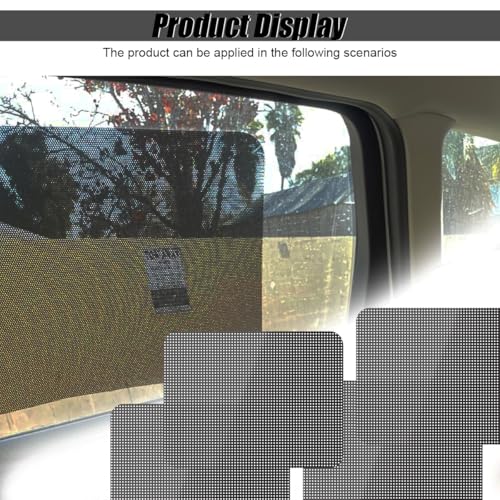 ZIMISI 4PCS Car Side Window Sunshade, Block UV Rays Car Window Shade for Baby, Reusable & Washable Static Cling Film Stickers, Windshield Sun Shade Privacy Protector Accessories
