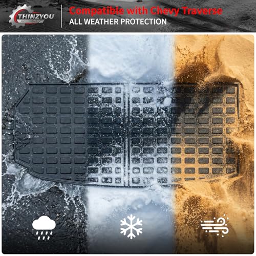 Cargo Mat Compatible with 2024 2025 2026 Chevrolet Traverse (NOT Limited) GMC Acadia 2025 2026 Buick Enclave Cargo Liner Back Seat Cover Chevy Traverse Accessories (Trunk Mat+Backrest Mats) - style: For Chevrolet Traverse NOT Limited | 2024-2026