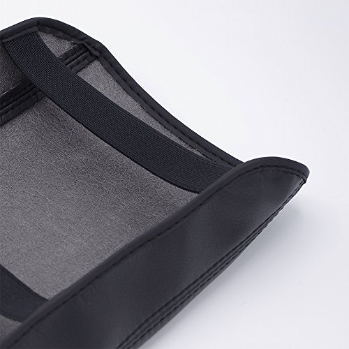 Car Center Console Cover Fit for Chevy Equinox 2018-2023 Waterproof Anti-Scratch Microfiber Leather Armrest Box Pad Protector, Black with Black Stitches