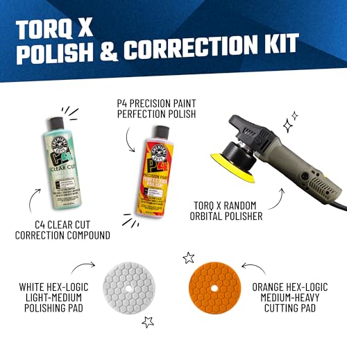 Chemical Guys 6.5" Buffing Pad Sampler Kit - 4 Piece Detailing Set with 3 Professional Foam Pads and 16 oz Polishing Pad Cleaner - Works with Dual Action and Rotary Polishers Using 6" Backing Plates - size: 6.5"