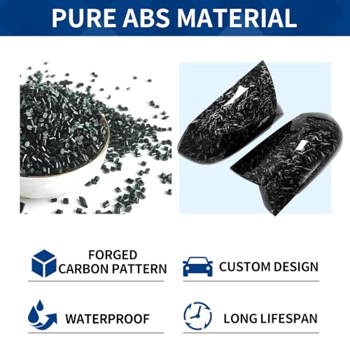 Side Mirror Cover Compatible with Toyota (Camry 2018-2025, Ox Horn Style-Forged Carbon Fiber Pattern) - size: Ox Horn Style-Forged Carbon Fiber Pattern