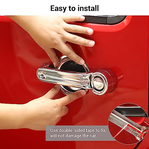 Exterior Door Handle Cover Tailgate Handle Cover Recess Guard Compatible with 2007-2017 Jeep Wrangler JK JKU Sports Sahara Freedom Rubicon Unlimited, Chrome, 15PCs - color: Chrome