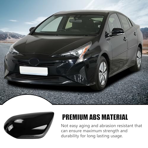 Right Passenger Side Car Mirror Cap Cover Compatible with Toyota Prius 2016 2017 2018 2019 2020 2021, Direct Replacement, 87915-47070, Black - color: black, size: Right