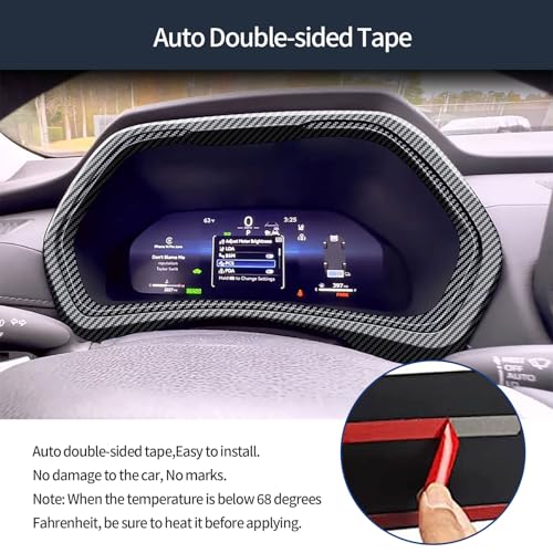 Car Dashboard Cover Compatible With Toyota New Grand Highlander 2024 2025 2026 Dash Board Instrument Panel Frame Dial Dashboard Trim Interior Car Accessories ABS 1PC (Carbon Fiber Style) - color: Carbon Fiber Style